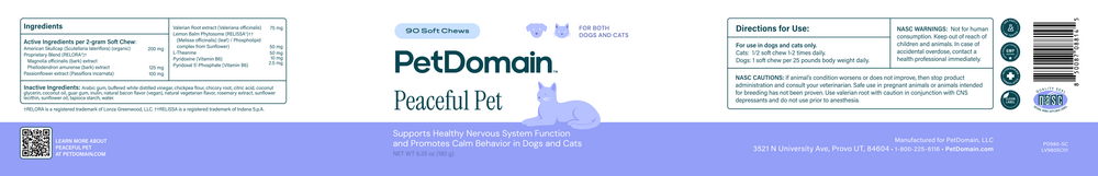 Product image for Peaceful Pet Powder.