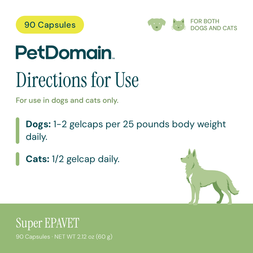 Product image for Super EPAVET Capsules.