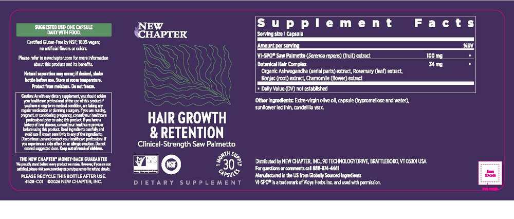 Product image for Hair Growth &amp; Retention Clinical-Strength Saw Palmetto, 100 mg.