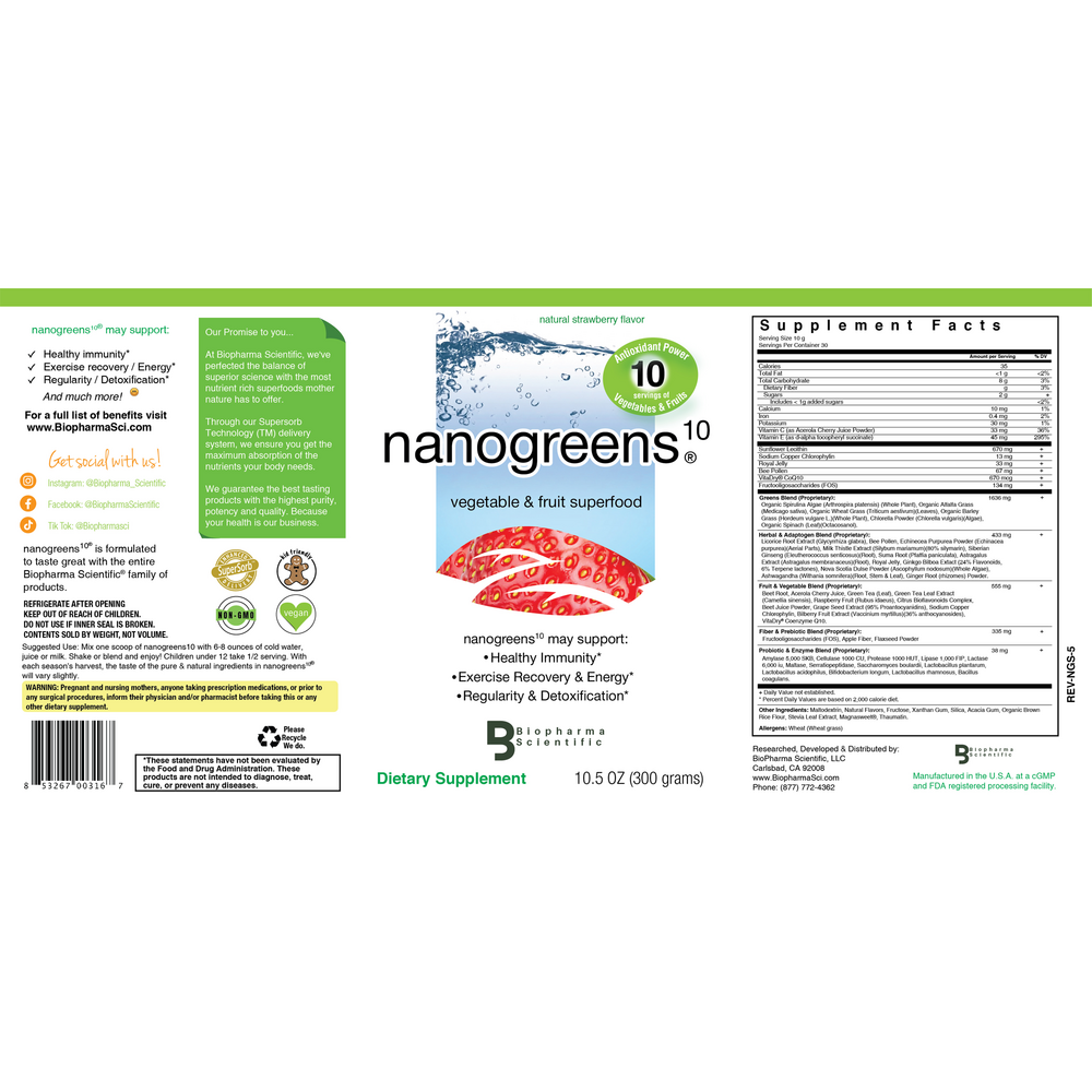 Product image for Nanogreens10 Green Apple.