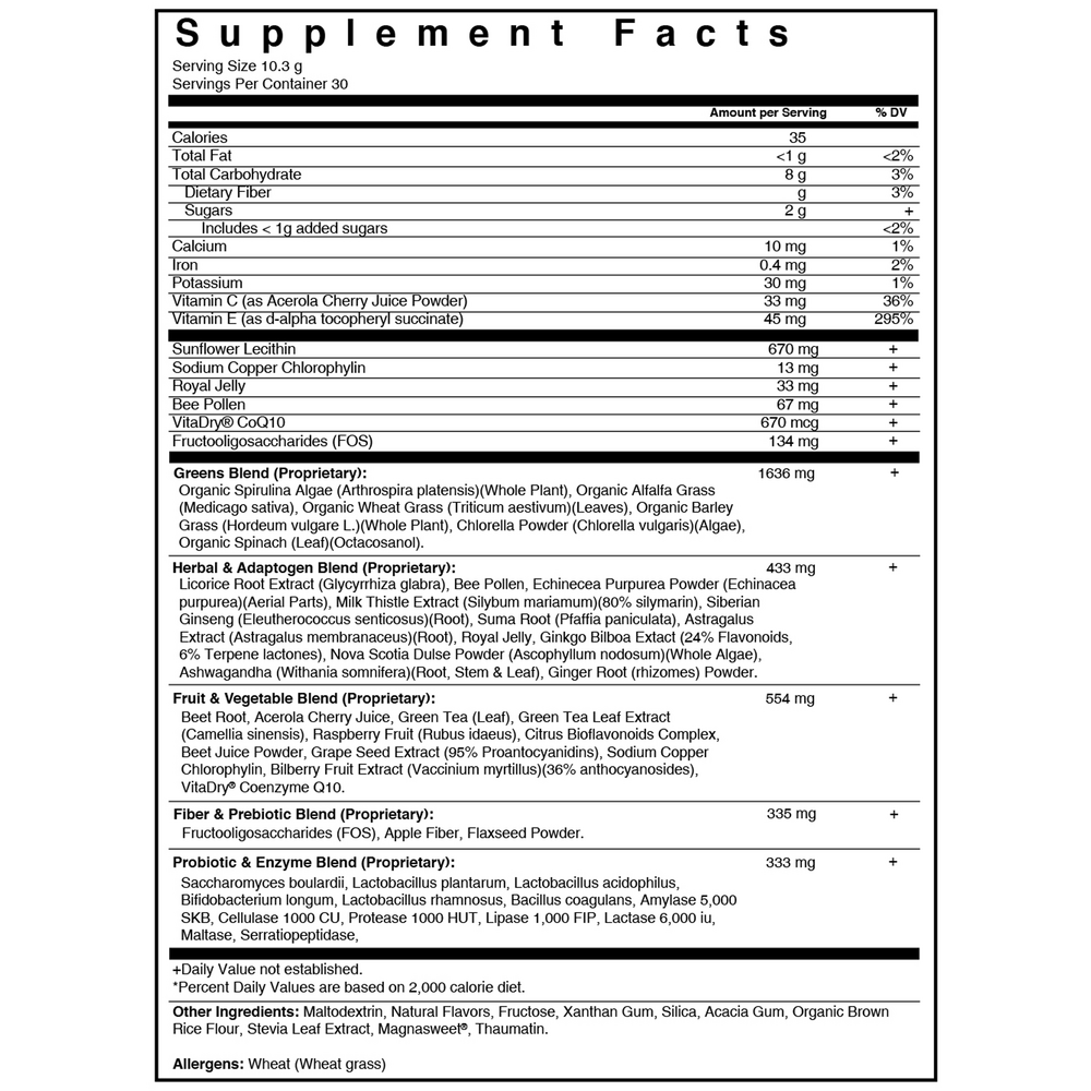 Product image for NanoGreens+ Probiotic, Strawberry.