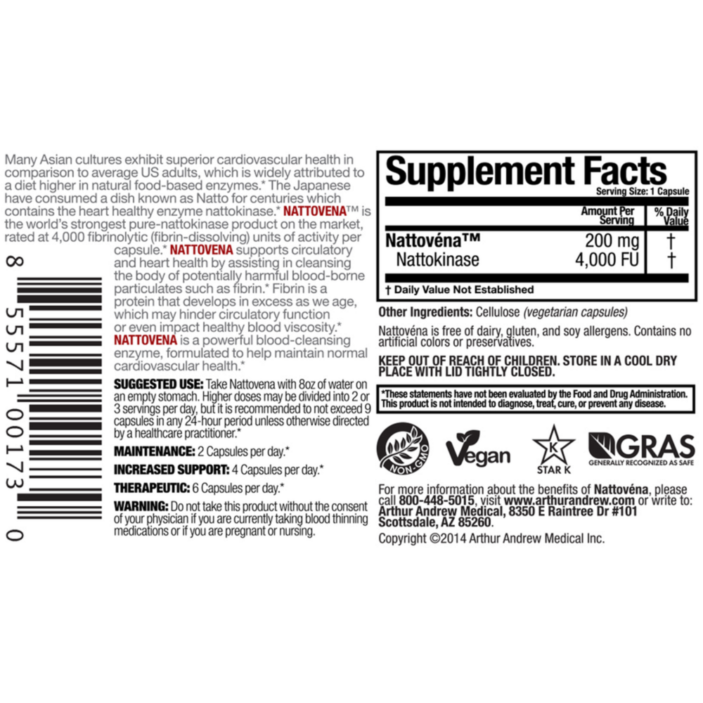 Product image for Nattovena 4,000 FU/cap.