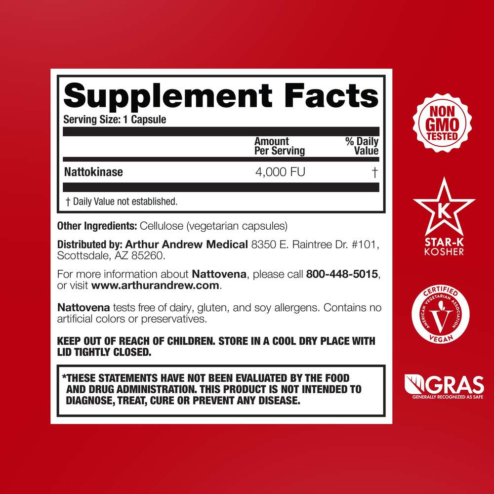 Product image for Nattovena 4,000 FU/cap.