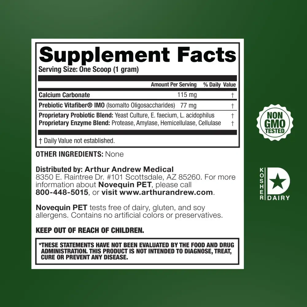 Product image for Novequin PET (Digestive Probiotic Formula) Equine/Pets 90g.