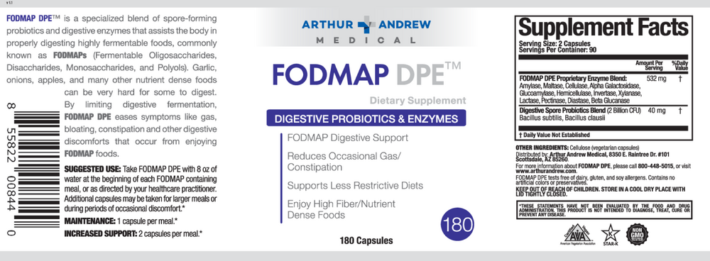 Product image for FODMAP DPE, Fermentable Food Intolerance Relief.