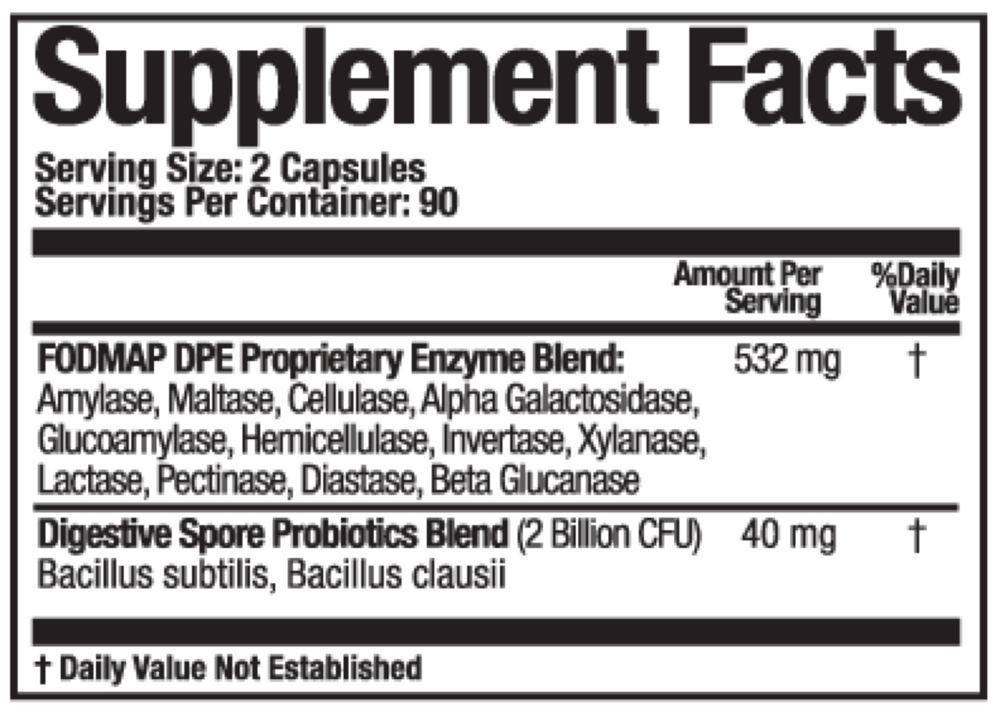 Product image for FODMAP DPE, Fermentable Food Intolerance Relief.
