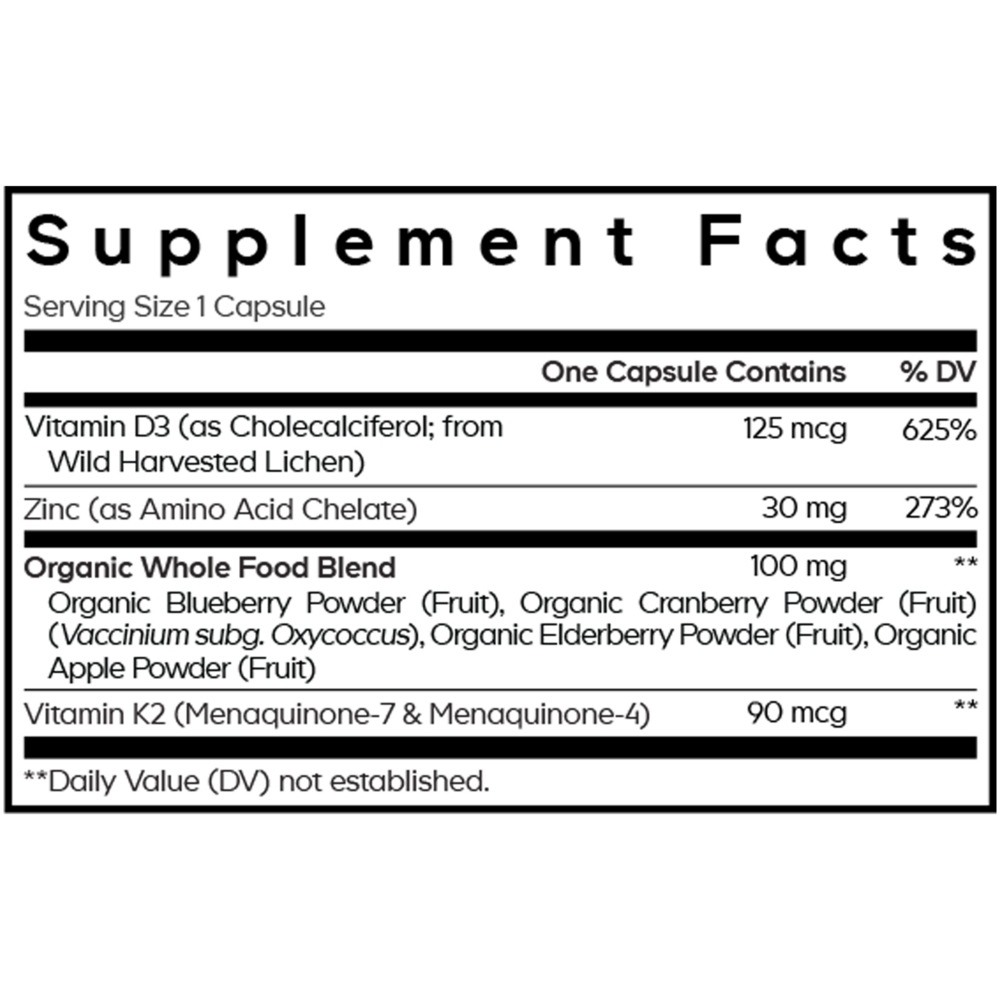 Product image for Vitamin D, K2 &amp; Zinc.