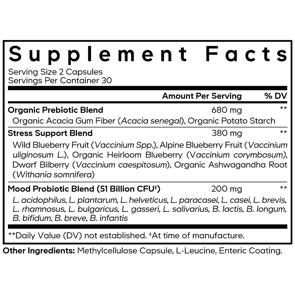 Product image for Mood Probiotic + 51 Billion CFU.