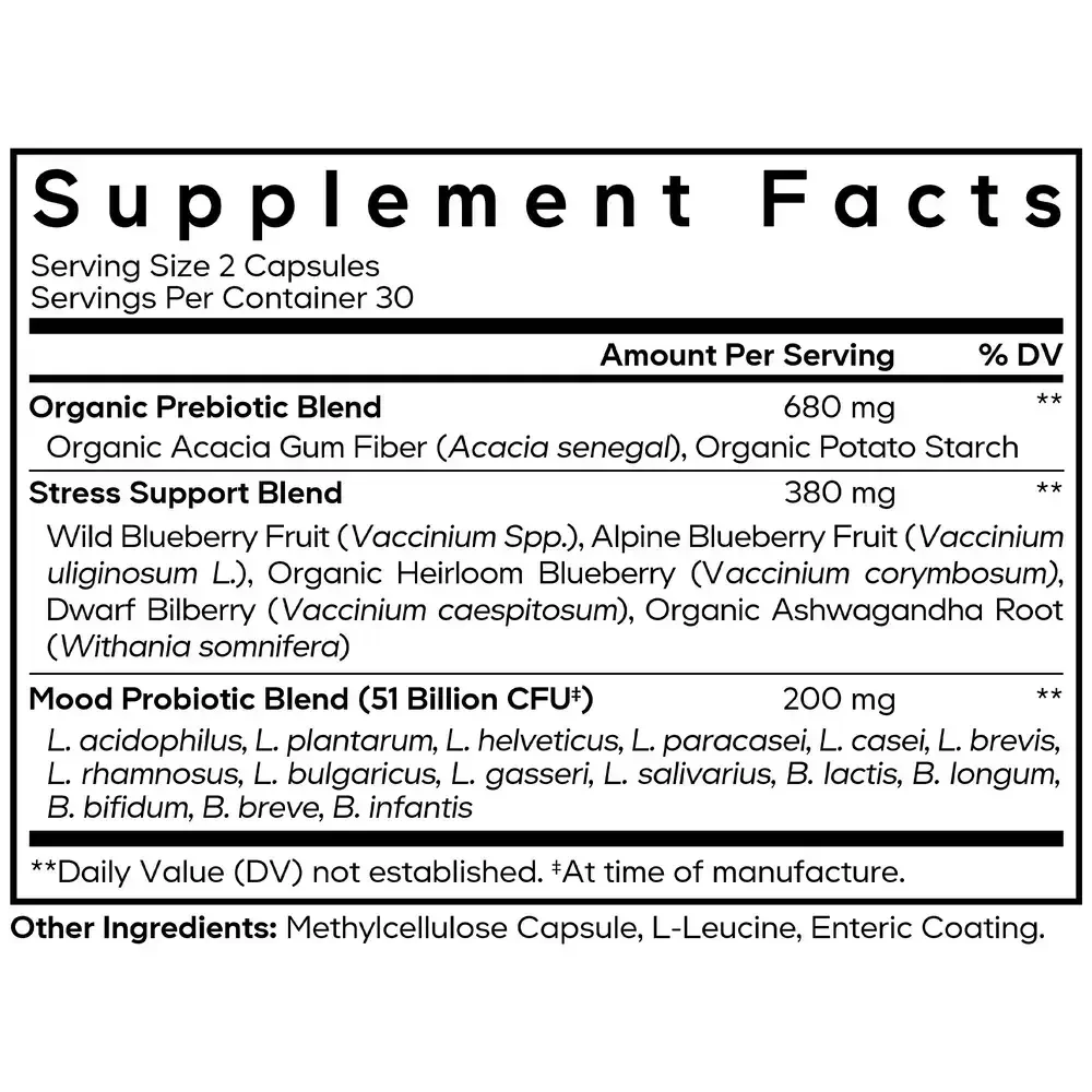 Product image for Mood Probiotic + 51 Billion CFU.