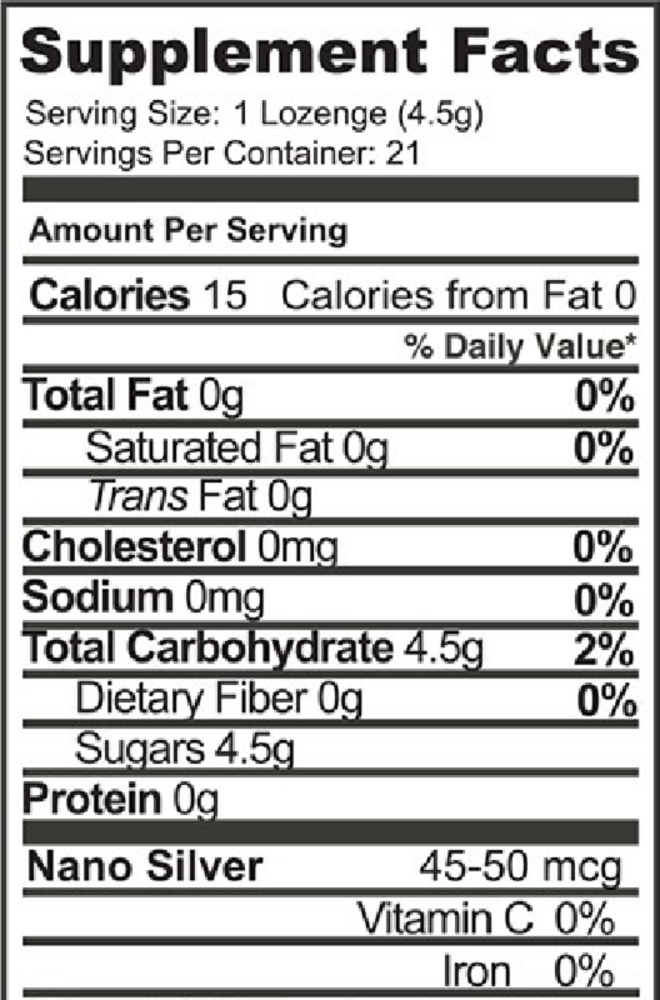 Product image for Silver Lozenges with Manuka Honey.