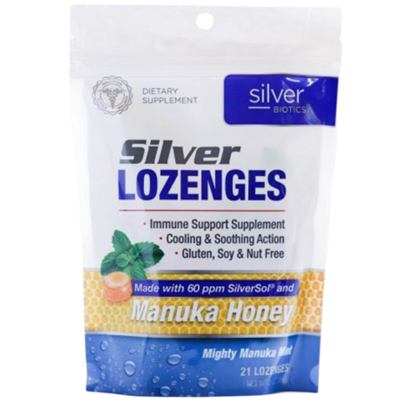 Silver Lozenges with Manuka Honey