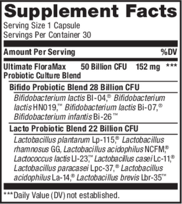 Ultimate FloraMax 50 Billion 30 capsules