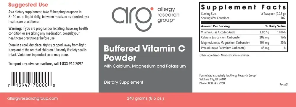 Product image for Buffered Vitamin C Powder.