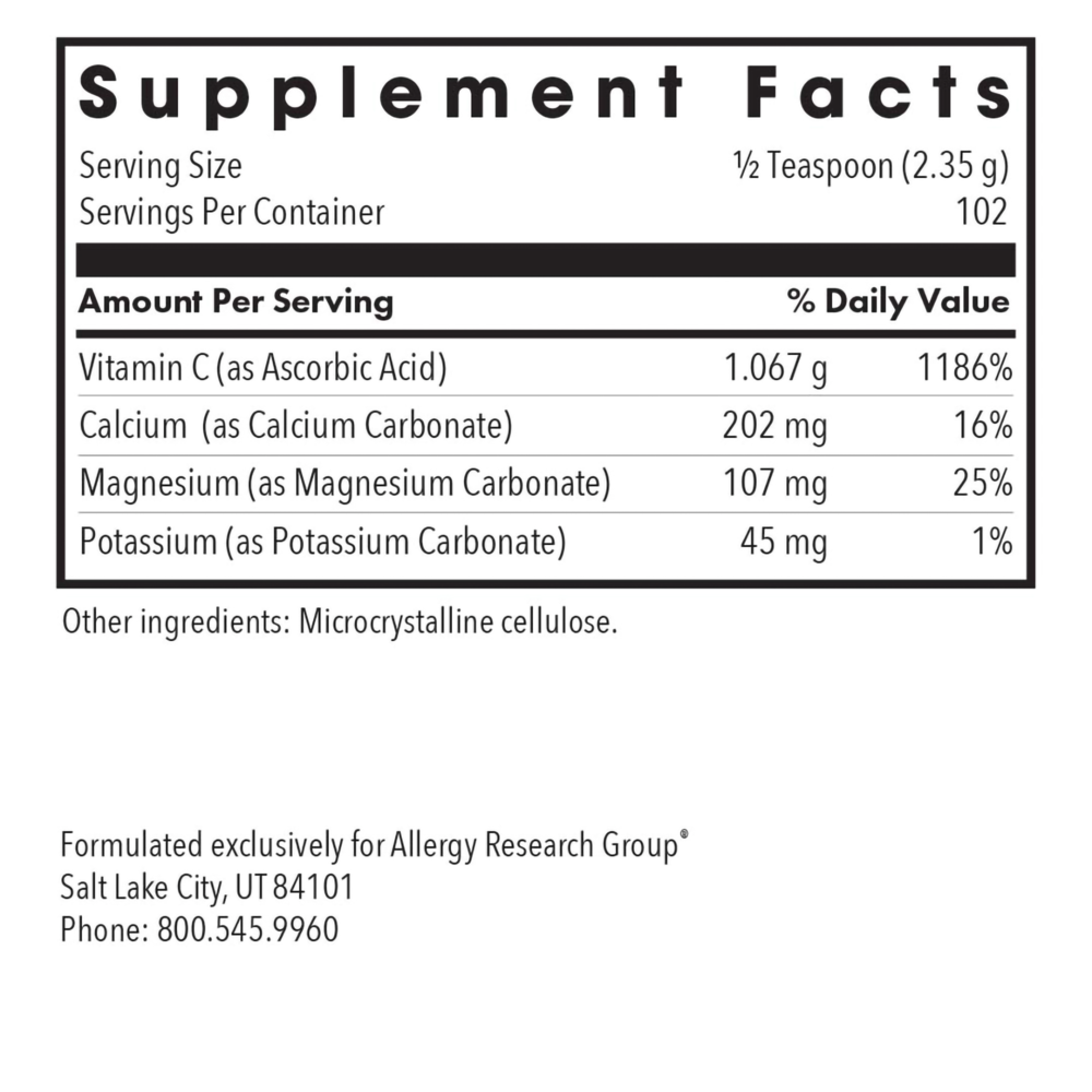Product image for Buffered Vitamin C Powder.