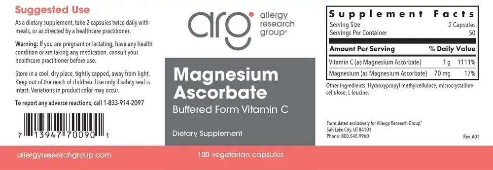 Product image for Magnesium Ascorbate.