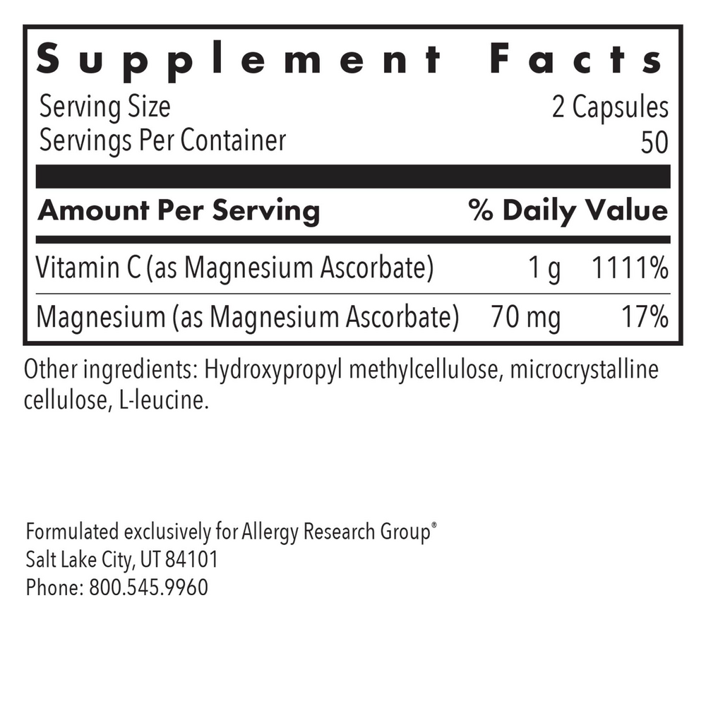 Product image for Magnesium Ascorbate.