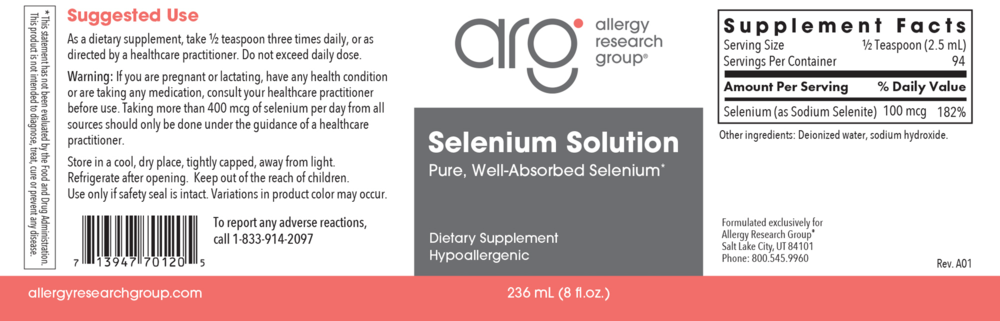 Product image for Selenium Solution.