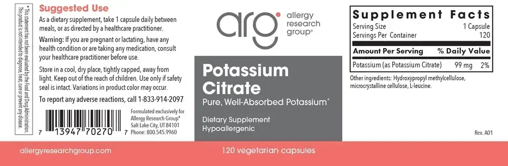 Product image for Potassium Citrate.