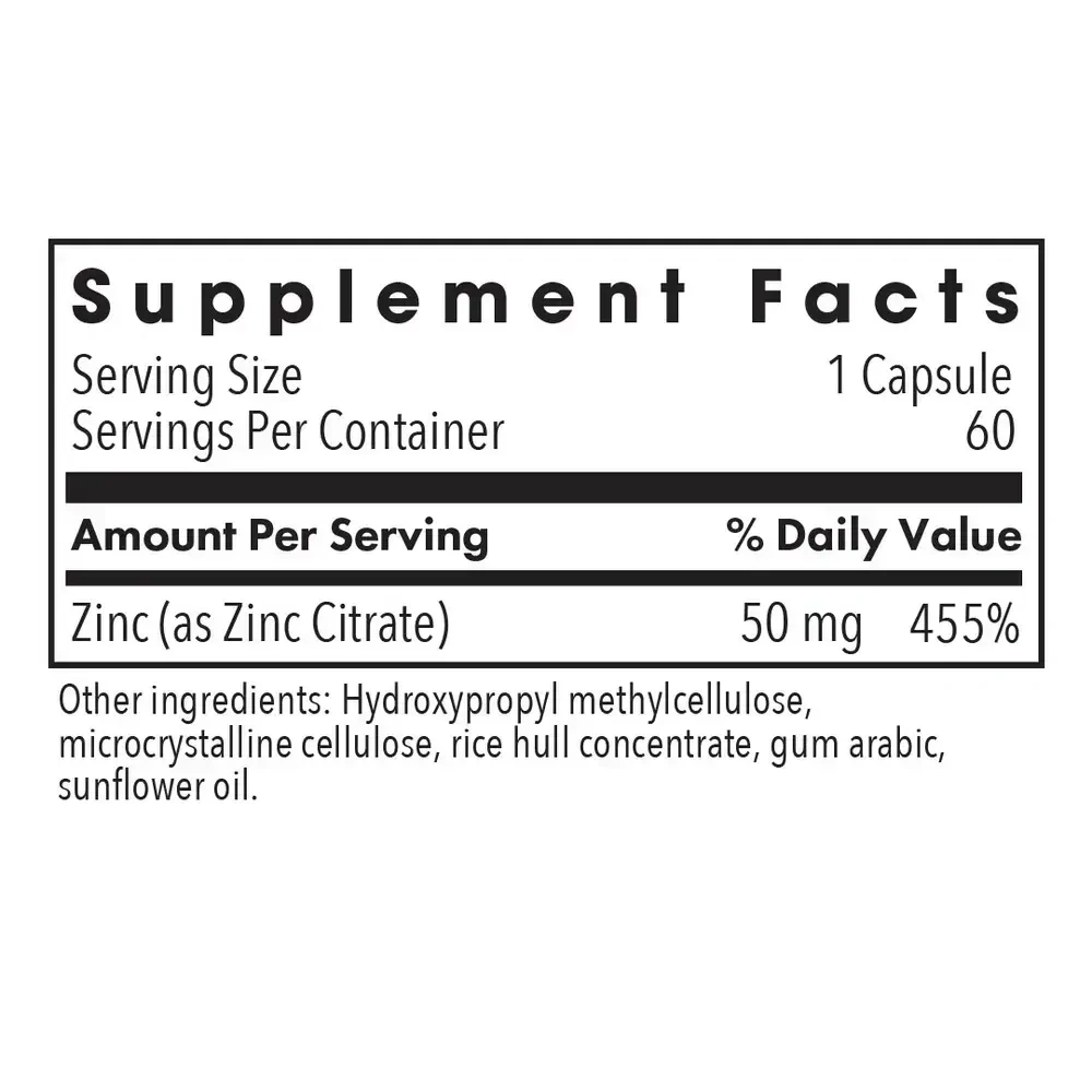 Product image for Zinc Citrate 50mg.