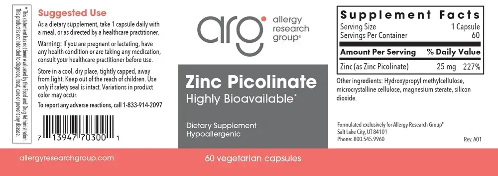 Product image for Zinc Picolinate.