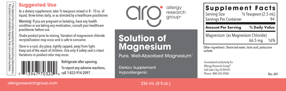Product image for Solution of Magnesium.