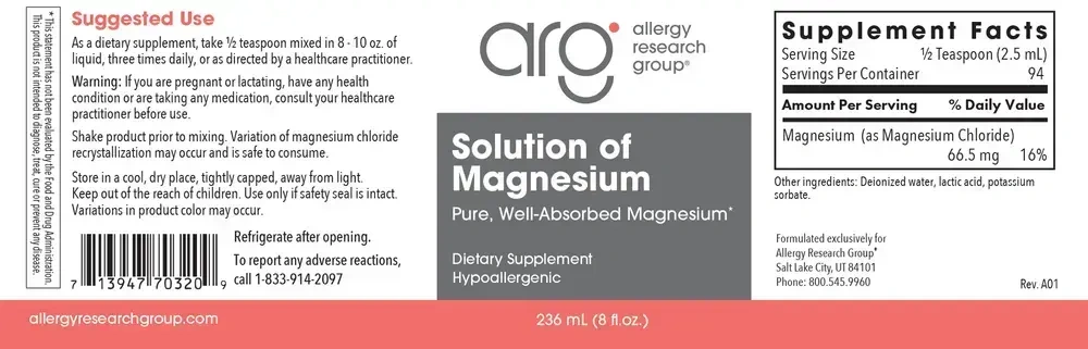 Product image for Solution of Magnesium.