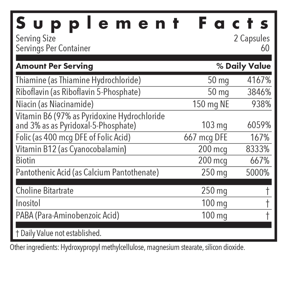 Product image for Super Vitamin B Complex.