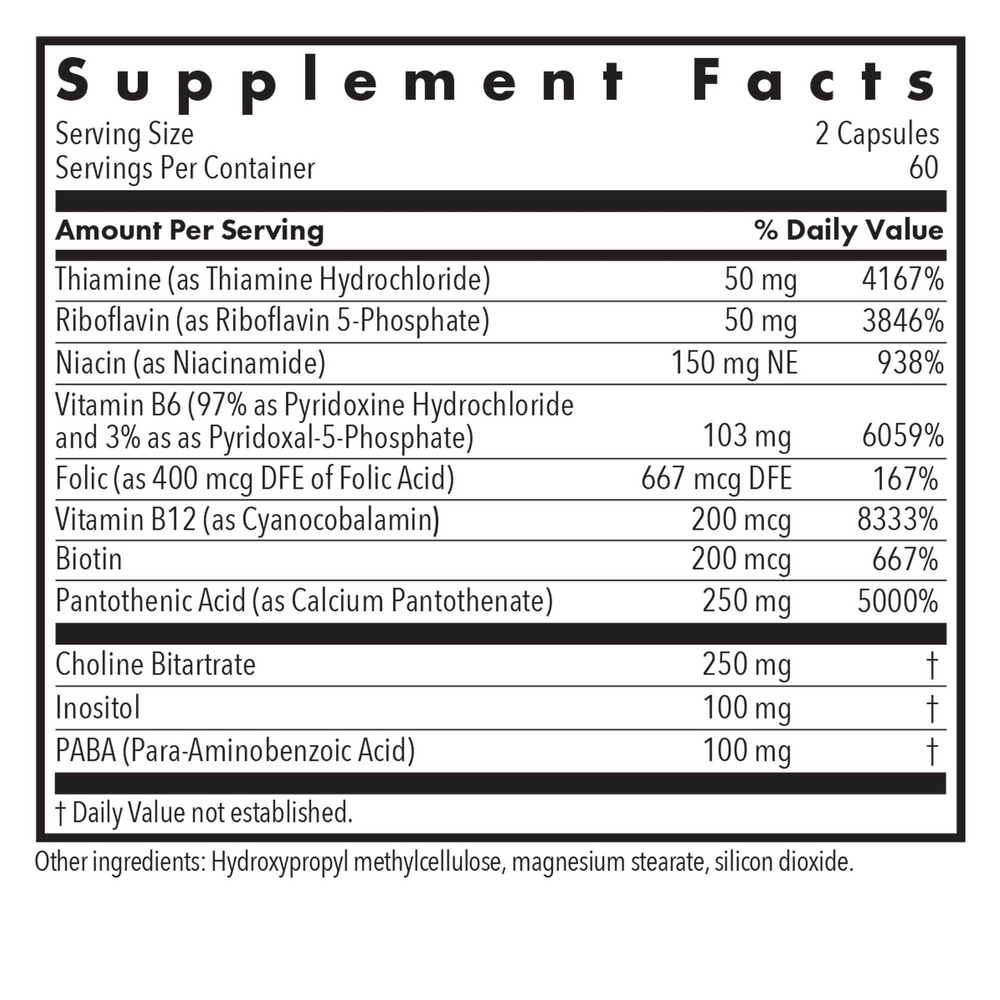 Product image for Super Vitamin B Complex.