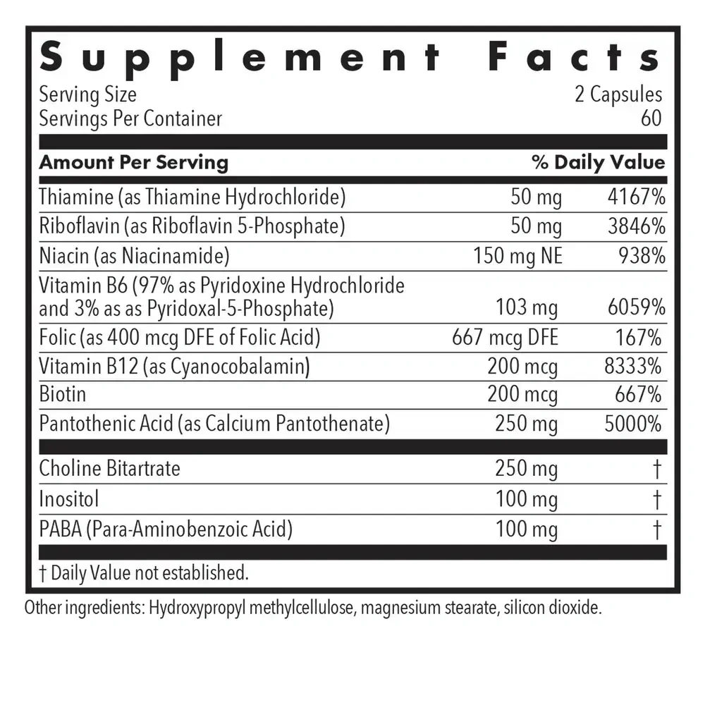 Product image for Super Vitamin B Complex.