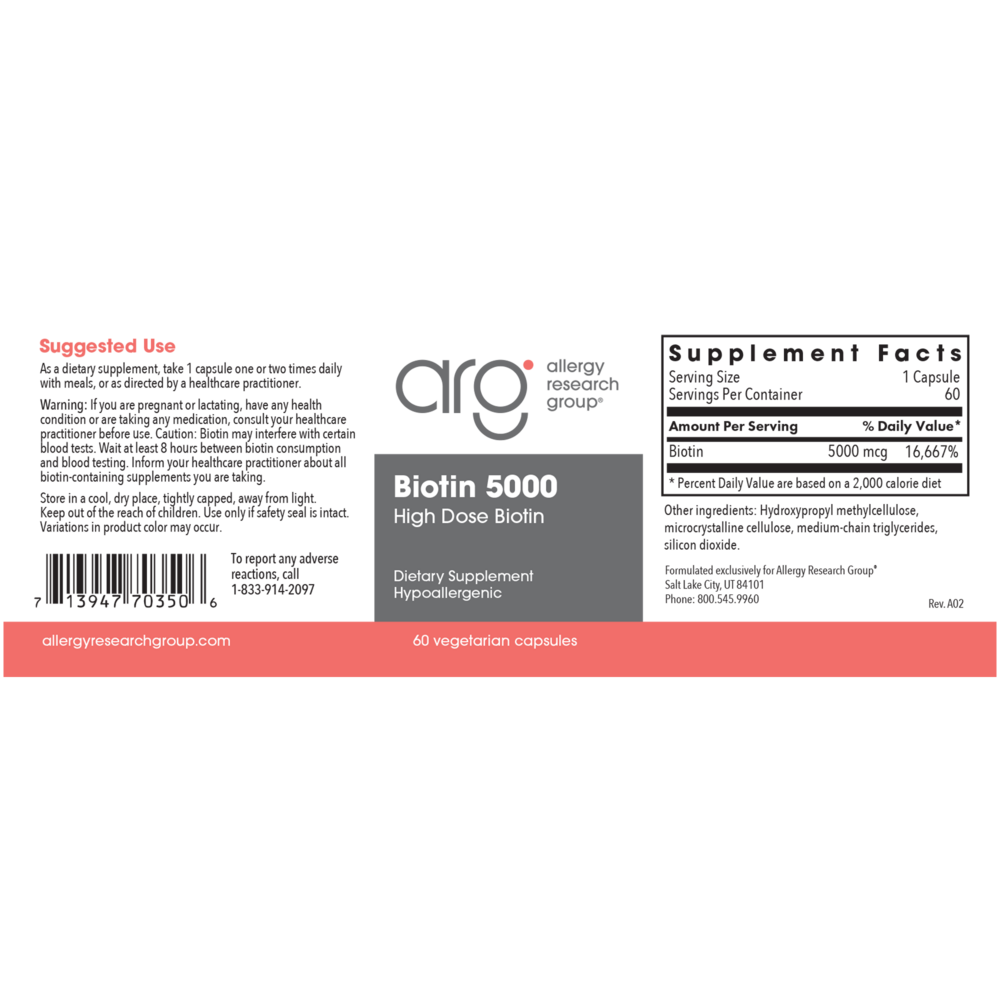 Product image for Biotin 5000.