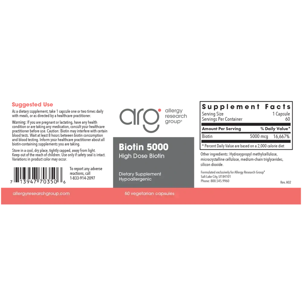 Product image for Biotin 5000.
