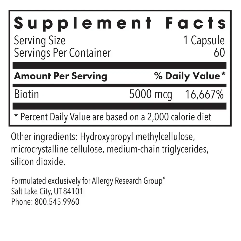 Product image for Biotin 5000.