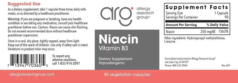 Product image for Niacin (Vit B3).