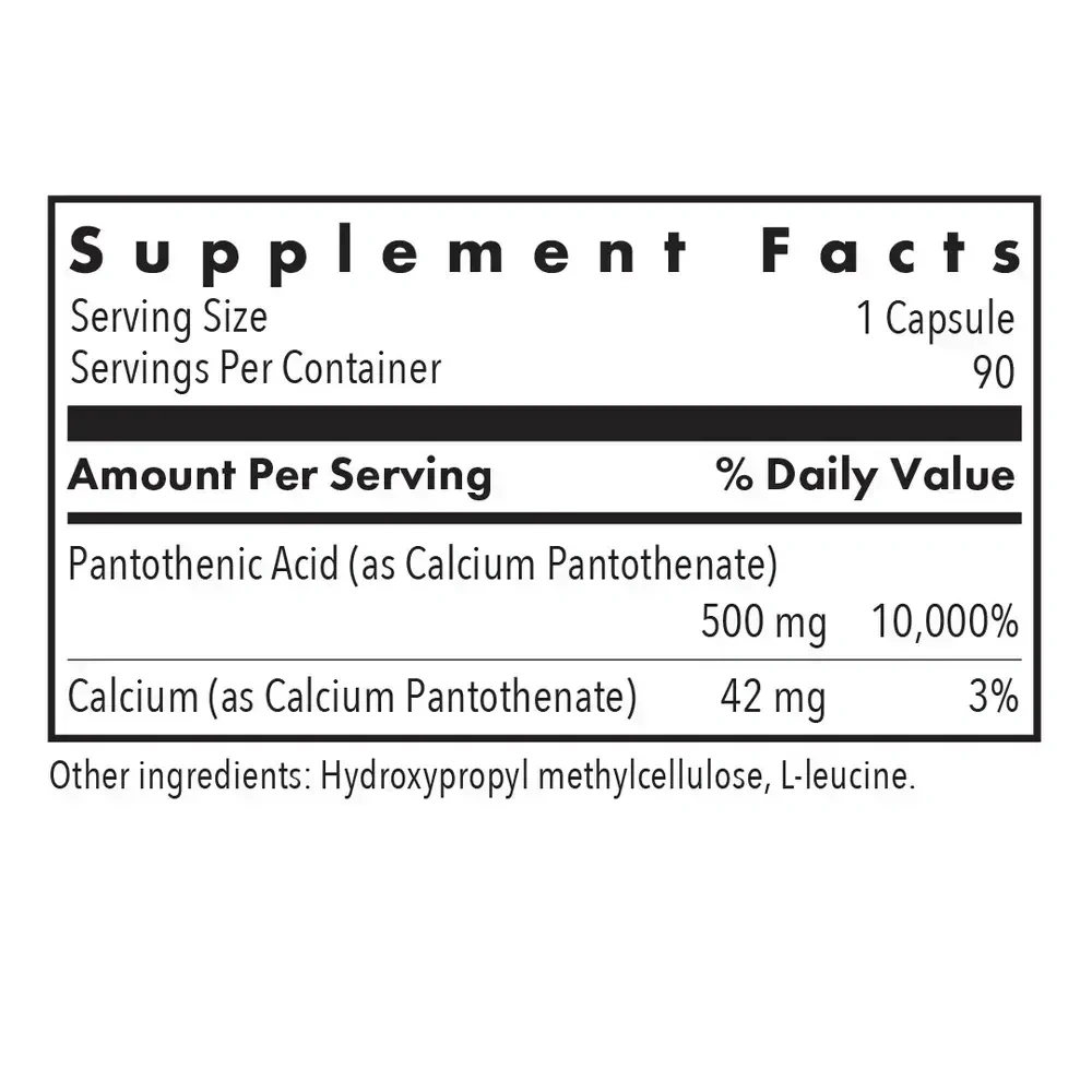 Product image for Pantothenic Acid.