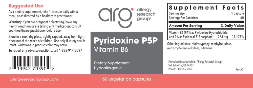 Product image for Pyridoxine P5P (B-6).