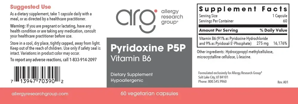 Product image for Pyridoxine P5P (B-6).