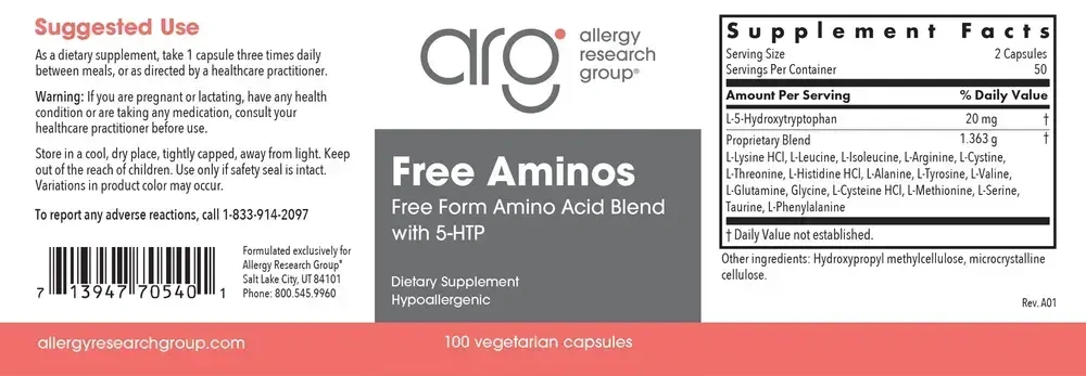 Product image for Free Aminos 750mg.