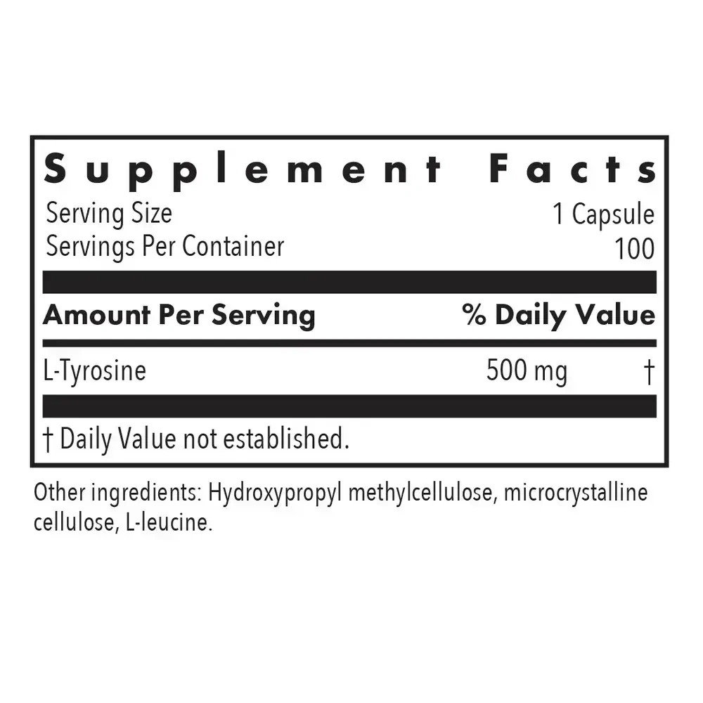 Product image for L-Tyrosine 500mg.