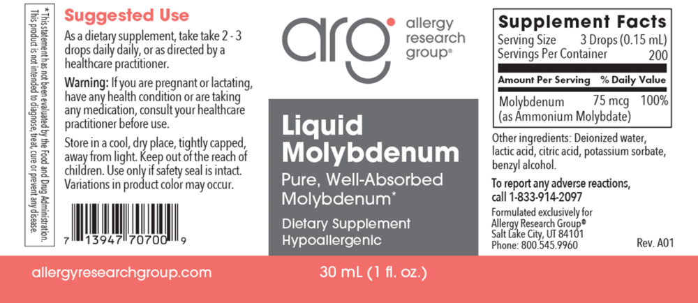 Product image for Molybdenum (Liquid).
