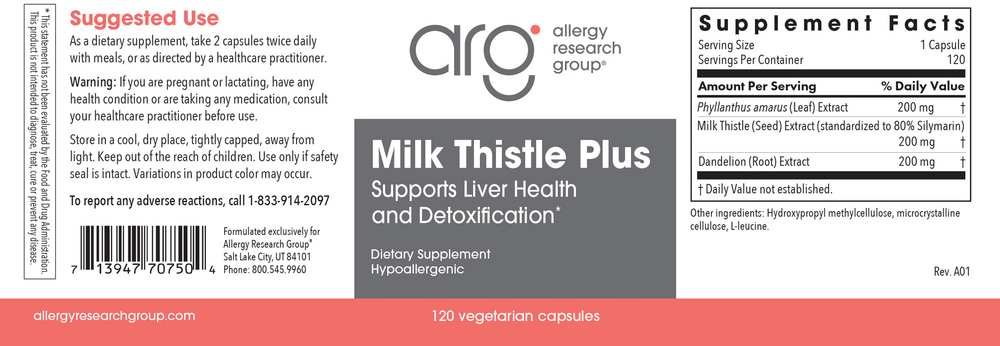Product image for Milk Thistle Plus.