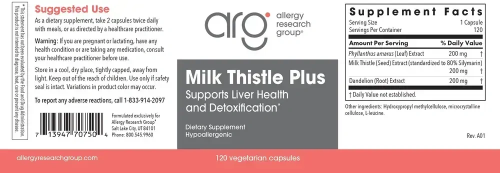 Product image for Milk Thistle Plus.