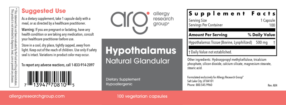 Product image for Hypothalamus Natural Glandular.