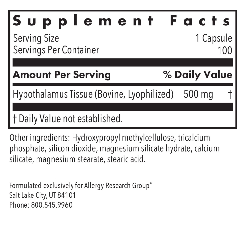 Product image for Hypothalamus Natural Glandular.