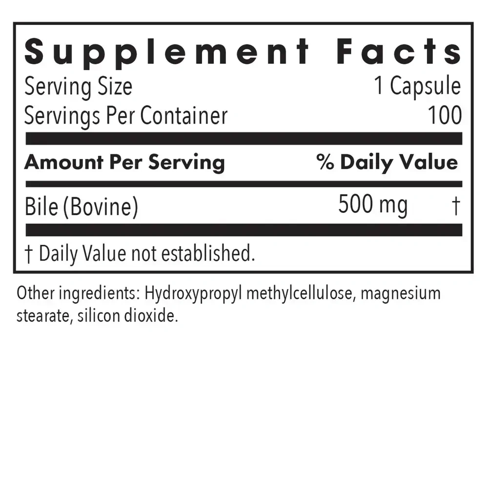 Product image for Ox Bile 500 mg Digest.