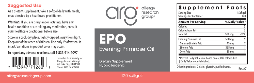 Product image for EPO-Evening Primrose Oil.