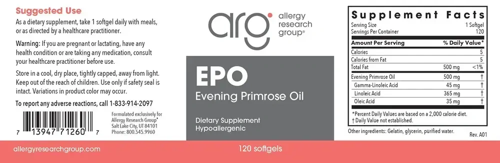 Product image for EPO-Evening Primrose Oil.
