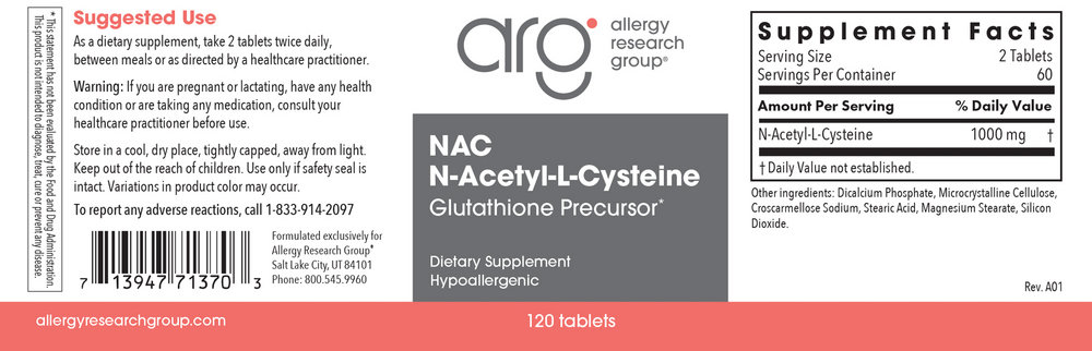 Product image for N-Acetyl-L-Cysteine (NAC).