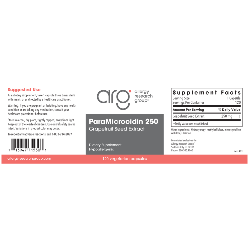 Product image for ParaMicrocidin 250mg.