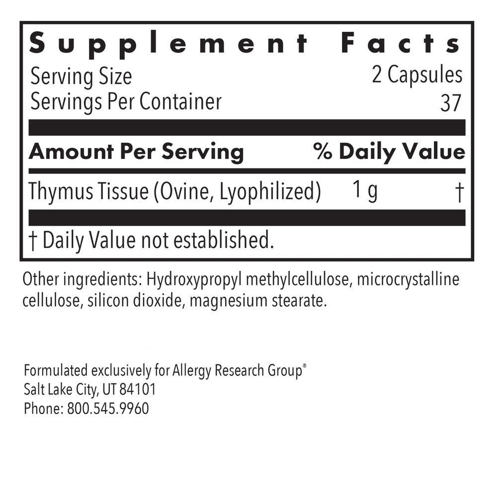 Product image for Thymus Natural Glandular.