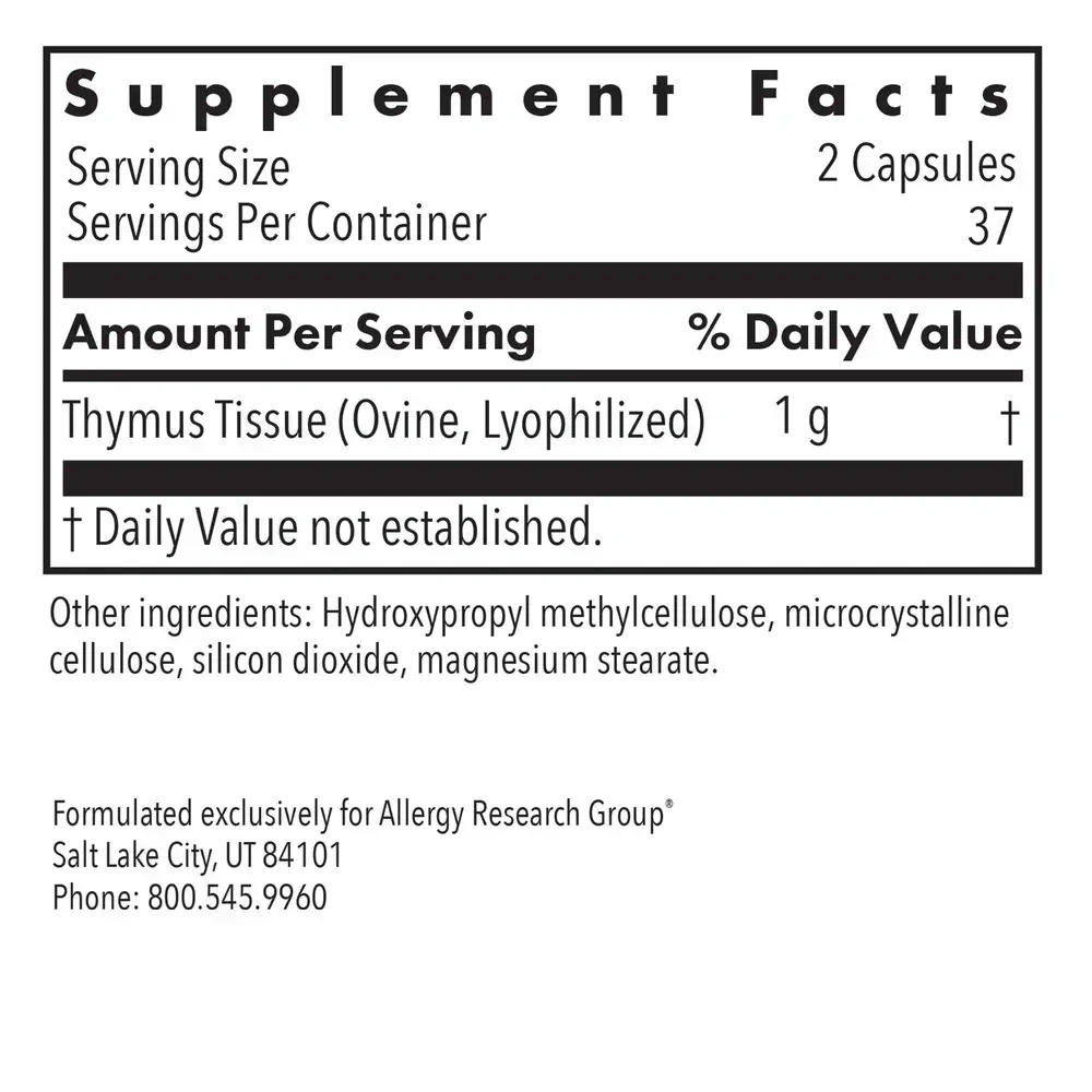 Product image for Thymus Natural Glandular.